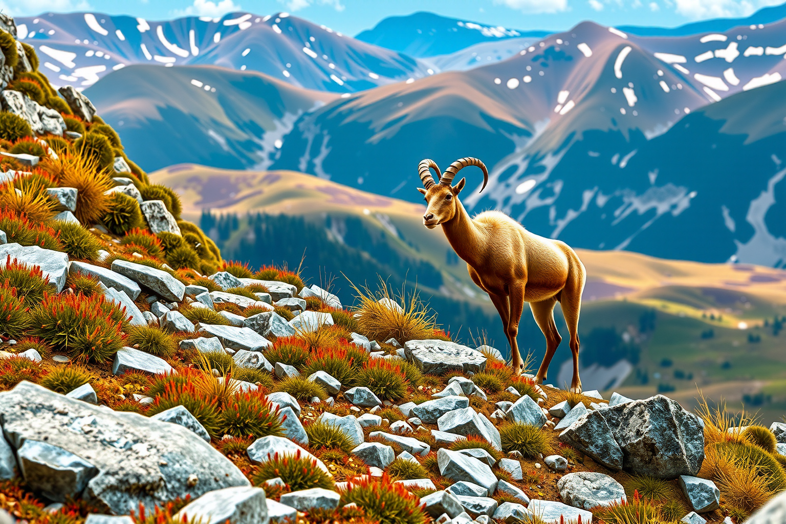 Alimentación del ibex alpino: qué come en alta montaña